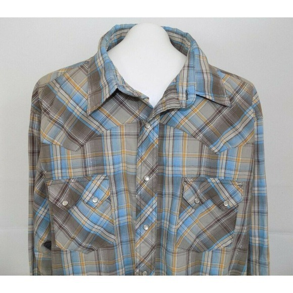 Wrangler Western Fashion Snap Down Shirt‎ Men's Size 2XL - Picture 1 of 5